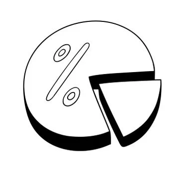 Percentage chart Ilustración de archivo