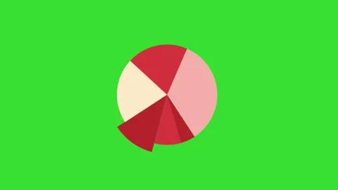 Percentage Circle Chart (Modern Statistics) Reveal Animation. Stock Footage 319428532