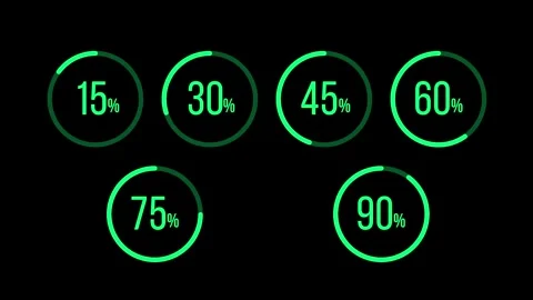 Percentage Counter, Loading Circle, Info... | Stock Video | Pond5