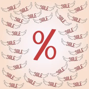 Percentage discount pattern Stock Illustration