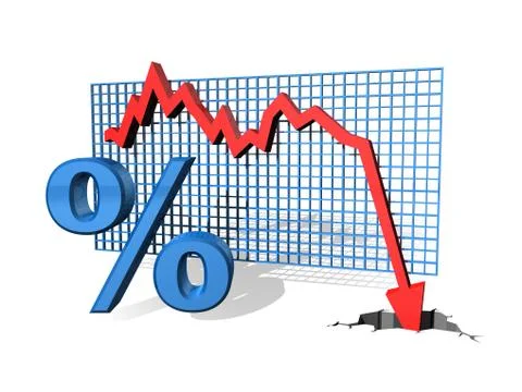 Percentage down Stock Illustration