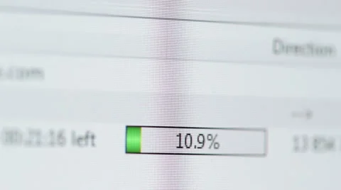 Percentage of download completion on computer Stock Footage 44236158