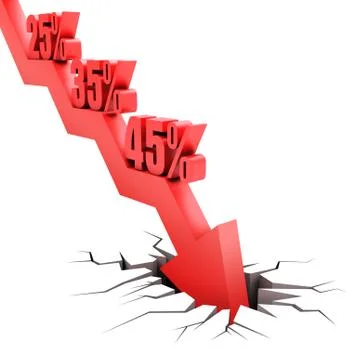 Percentage Fall Stock Illustration