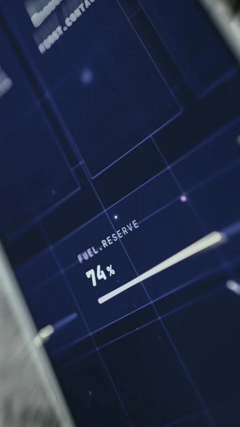 Percentage of Fuel Reserve indicating a decrease Stock Footage 334945580