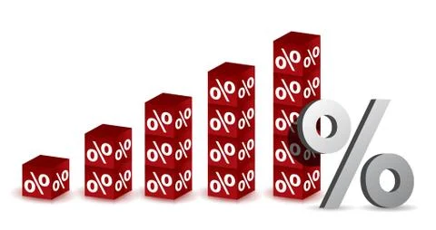 Percentage graph Stock Illustration