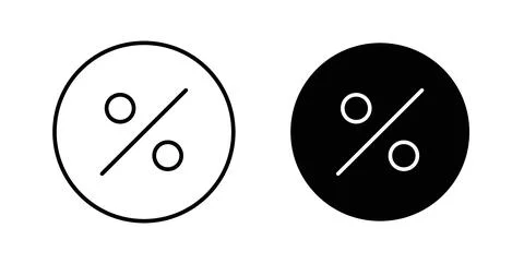 Percentage icon symbol. Flat Vector illustration Stock Illustration