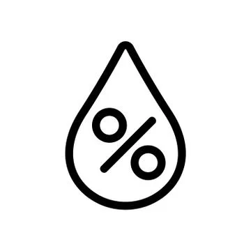 Percentage of liquid icon vector. Isolated contour symbol illustration 스톡 일러스트