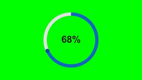 Percentage Pie Chart Building Segment By Segment on Green Screen Video stock 341234371