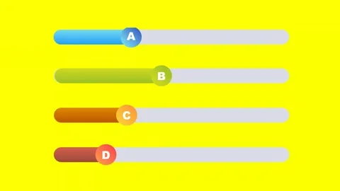 Percentage Progress bar infographics with 4 options Green screen. Progress Stock Footage 247359706