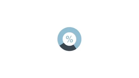 Percentage proportion icon animation for video motion graphics Stock Footage 202009028