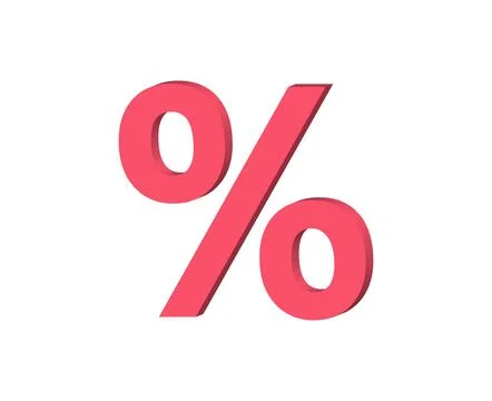Percentage sign 3d icon vector Stock-Illustration