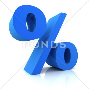 Percentage sign concept 3d illustration Stock Illustration