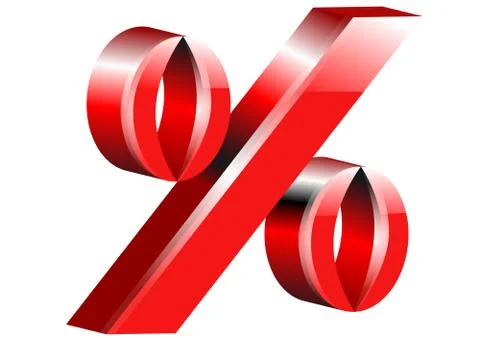 Percentage sign Stock Illustration