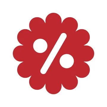 Percentage symbol icon vector isolated on white background Stock Illustration
