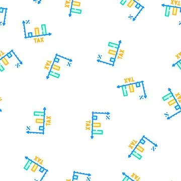 Percentage tax vector seamless pattern Ilustración de archivo