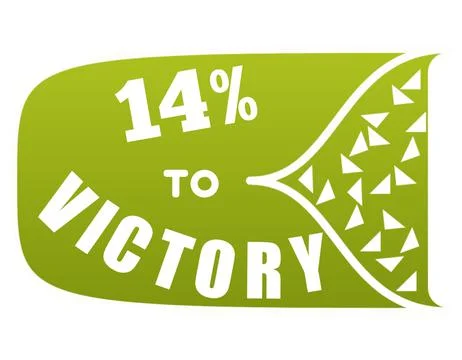 Percentage to victory Ilustração Stock