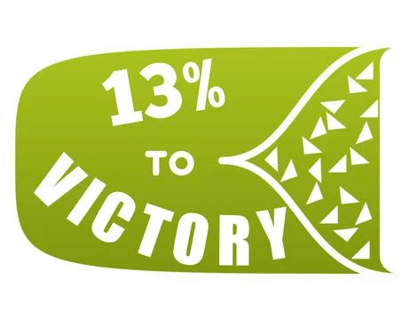 Percentage to victory Ilustração Stock