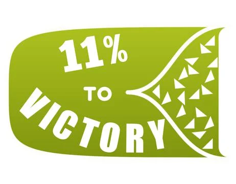 Percentage to victory Ilustração Stock