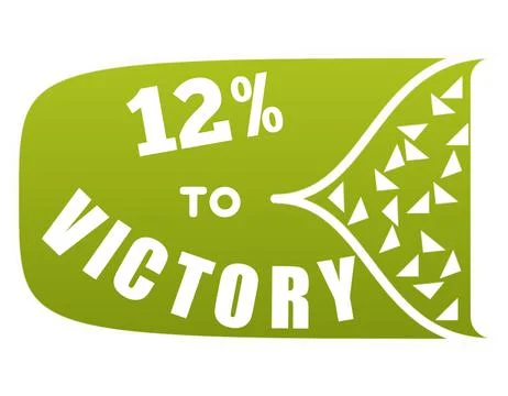 Percentage to victory Ilustração Stock