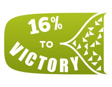Percentage to victory Ilustração Stock