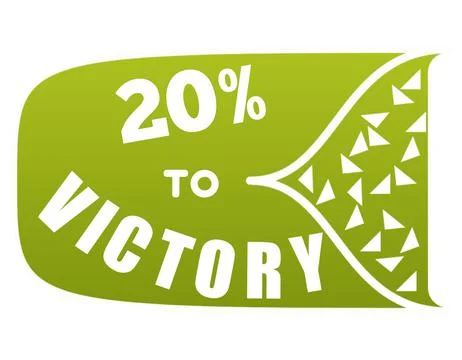 Percentage to victory Ilustração Stock