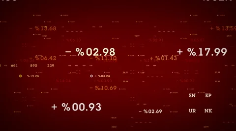 Percentages And Margins Red Stock Footage