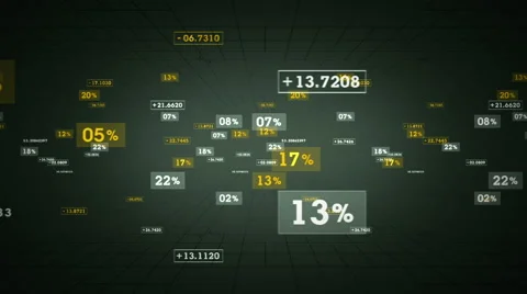 Percentages And Values Grey Tracking Stock Footage 50008056