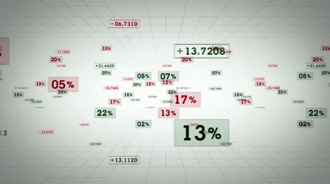 Percentages And Values White Tracking Stock-Footage 50008905