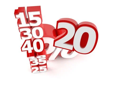 Percents numbers Stock Illustration