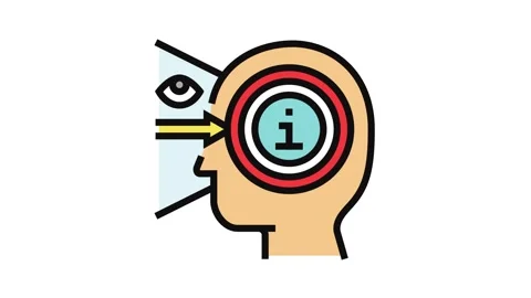 Perception consumer behavior color icon animation Stock Footage 326111044
