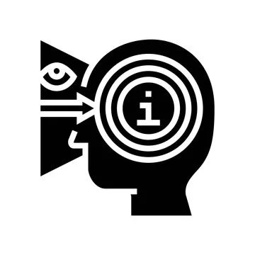 Perception consumer behavior glyph icon vector illustration Stock Illustration
