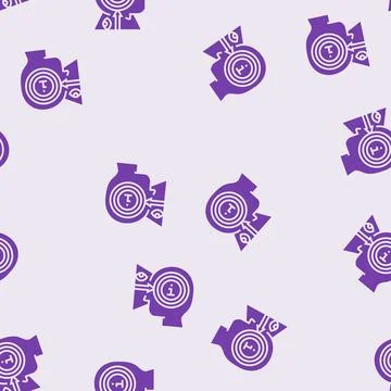 Perception consumer behavior glyph seamless pattern Stock Illustration