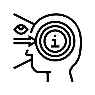 Perception consumer behavior line icon vector illustration Stock Illustration