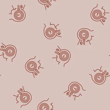 Perception consumer behavior line seamless pattern Stock Illustration