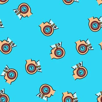 Perception consumer behavior vector seamless pattern 스톡 일러스트