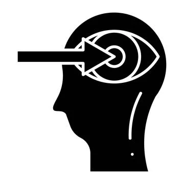 Perception Glyph Icon Stock Illustration