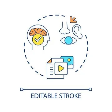 Perception of information concept icon Stock Illustration