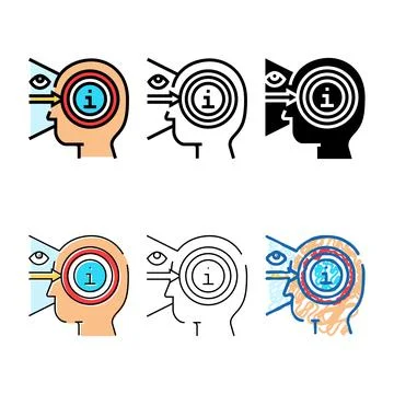 Perception mix consumer behavior color icon vector Stock Illustration