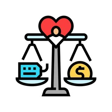 Perception value consumer behavior color icon vector illustration Stock Illustration