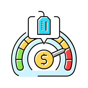 Perception value consumer behavior color icon vector illustration Stock Illustration