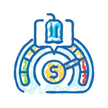 Perception value consumer behavior icon doodle illustration Stock Illustration