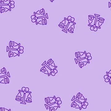 Perception value consumer behavior line seamless pattern 스톡 일러스트