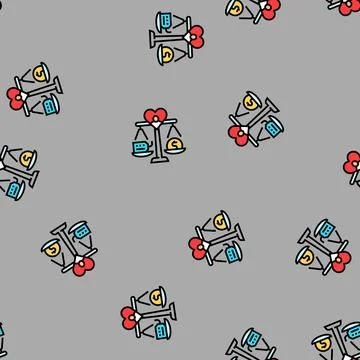Perception value consumer behavior vector seamless pattern Stock Illustration