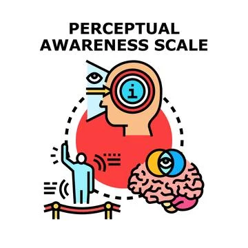 Perceptual awareness scale concept vector illustration Stock Illustration