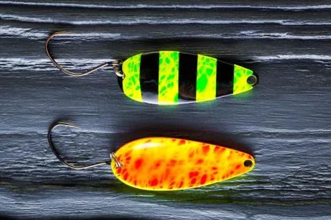 Perch baits Foto stock