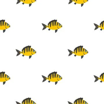 Perch fish pattern seamless Stockillustratie