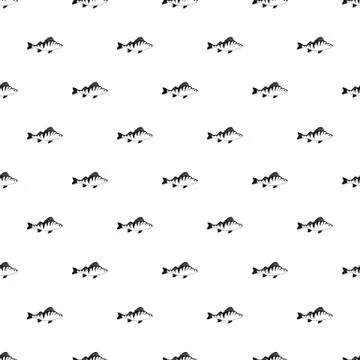 Perch fish pattern, simple style Stockillustratie