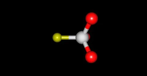 Perchloryl fluoride molecular structure isolated on black Stock Illustration