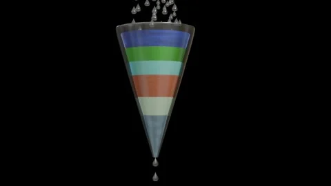 Percolation. Water moving through soil layers. 3d animation render Video stock 270076642