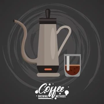 Percolator coffee brewing method icon Stock Illustration